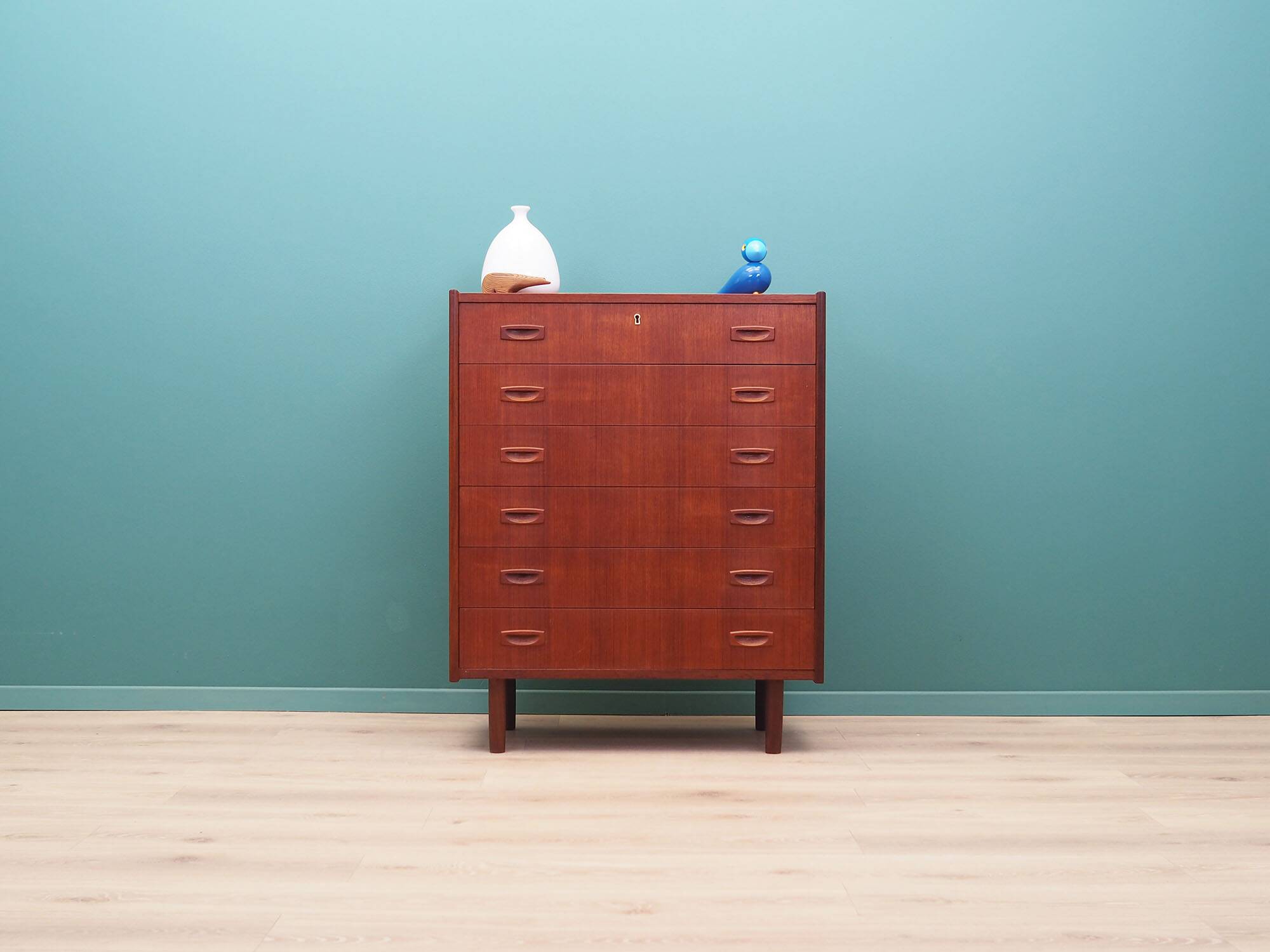 Teak chest of drawers, Danish design, 1970s, made in Denmark