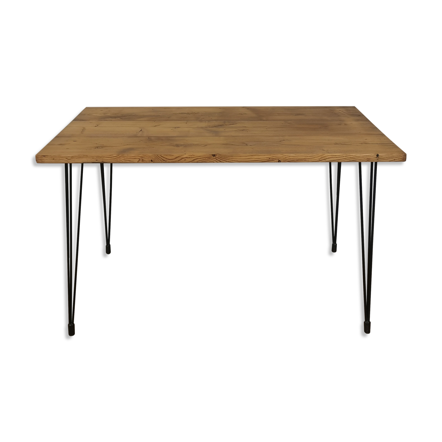 Oak table metal legs