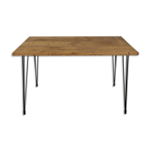 Table chêne pieds métal