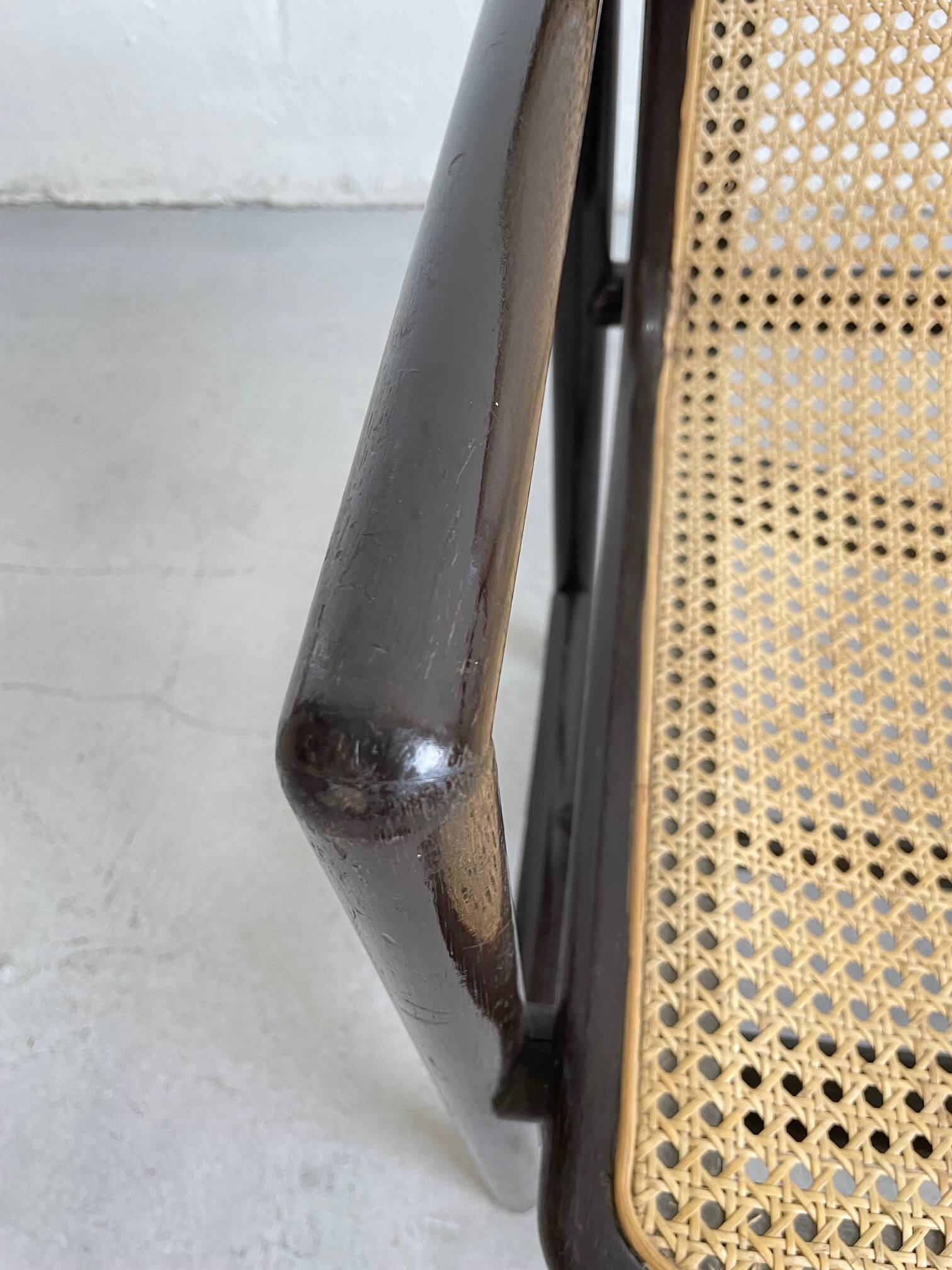 Vintage Wooden Chair with Cane seat by Branko Ursic for Stol Kamnik, 1970s