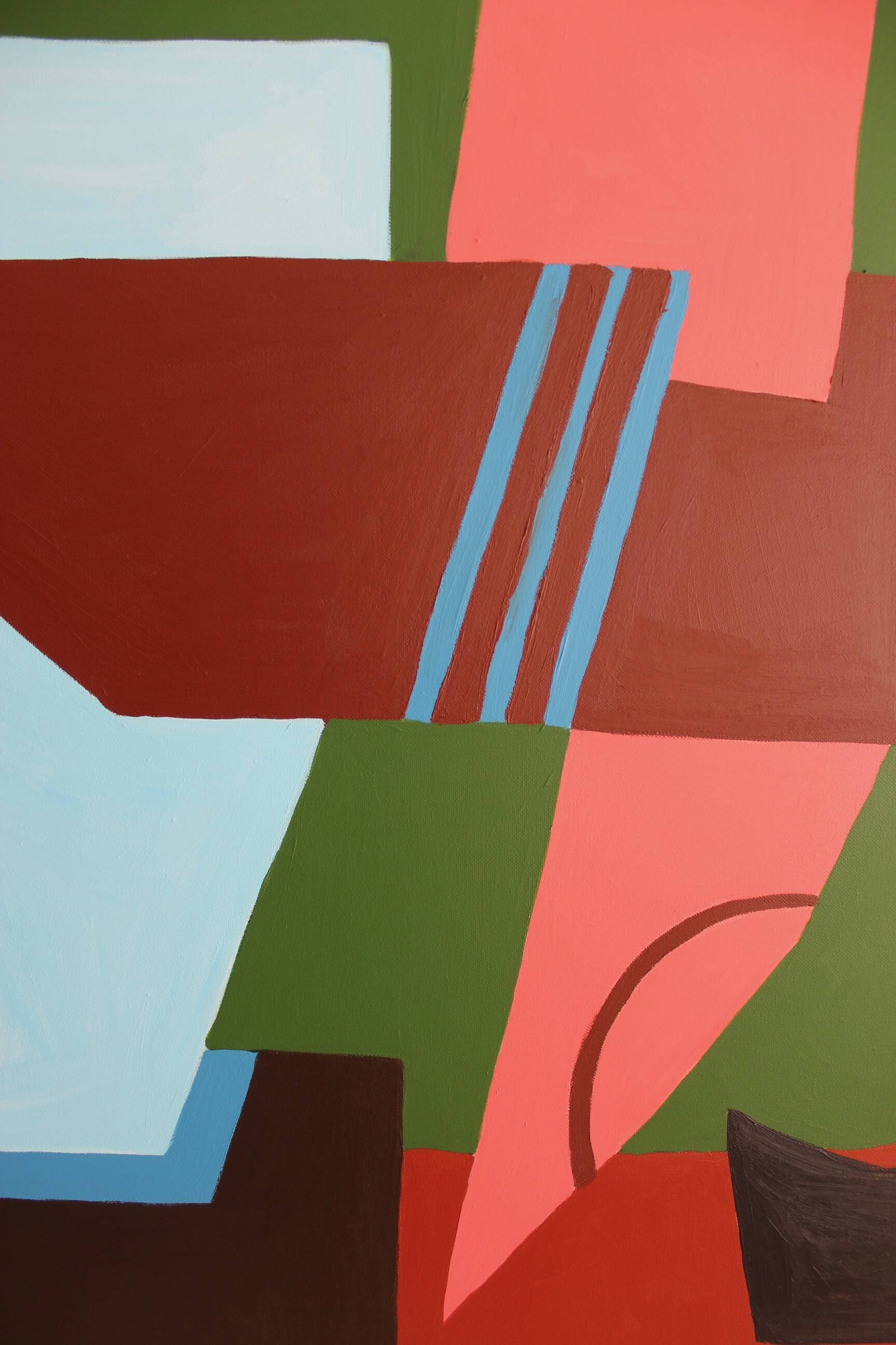 Original abstract on canvas "clarity" 100x81Cm