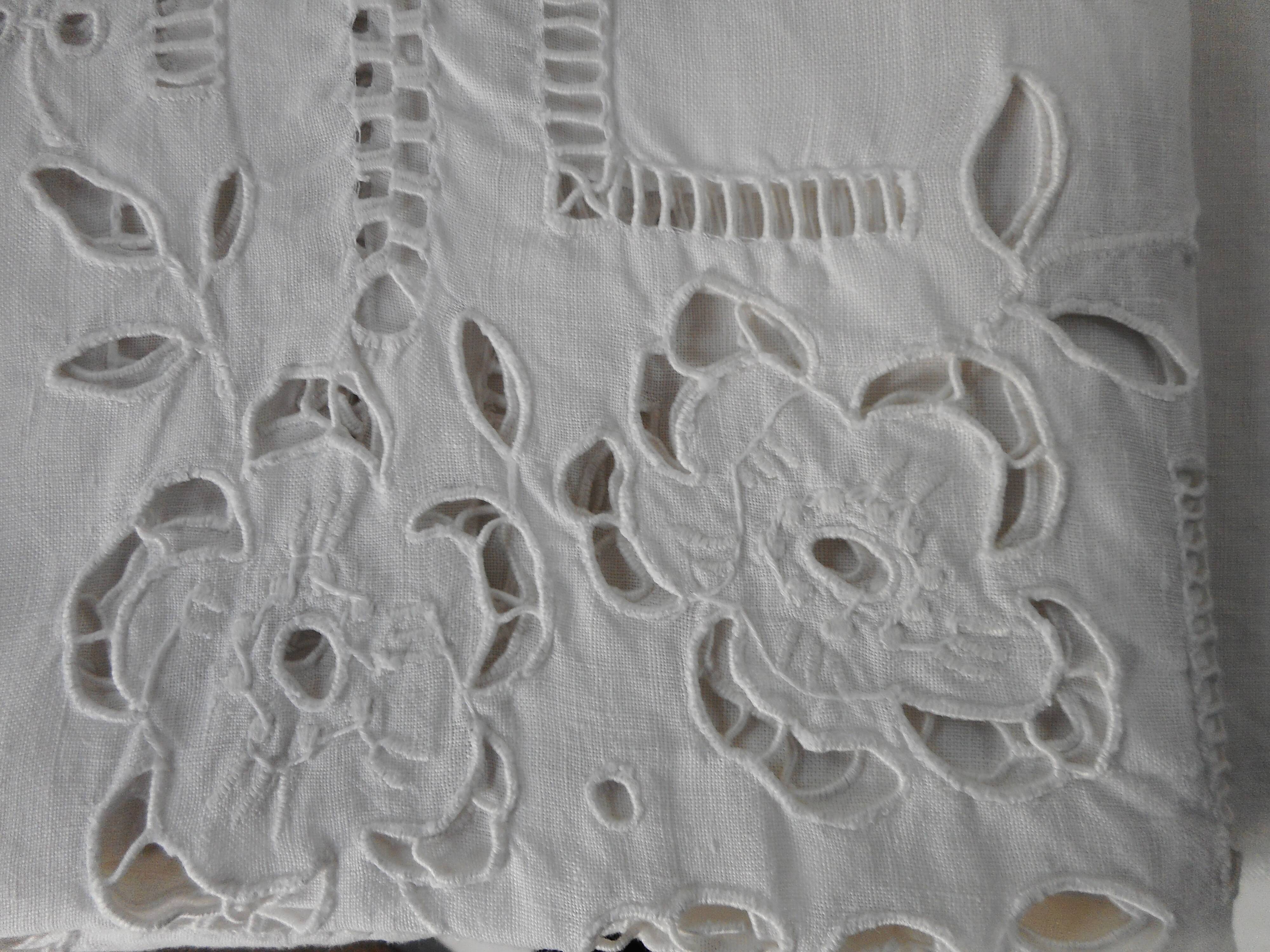 Embroidered linen old cloth