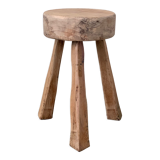 Solid elm tripod stool 1960