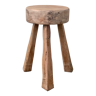 Solid elm tripod stool 1960