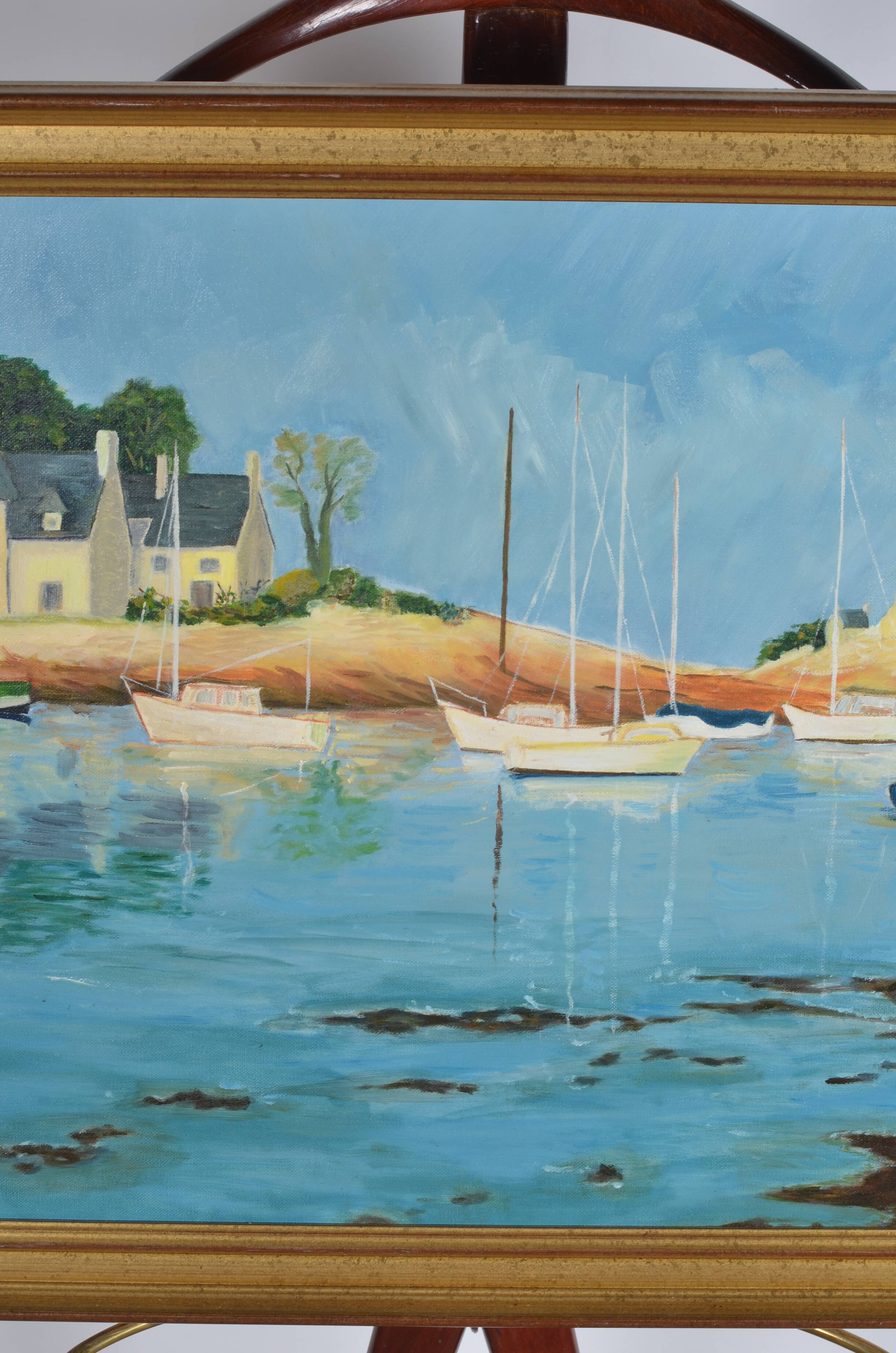 Oil on marine canvas