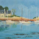 Oil on marine canvas