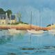 Oil on marine canvas