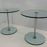 Italian Mid Century Chromed Metal And Glass Coffee Table, 1970s