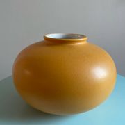 Round yellow vase stamped W. Germany 690-12 – Vintage