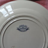 Set of six plates in Gien late XIX model "Marine"