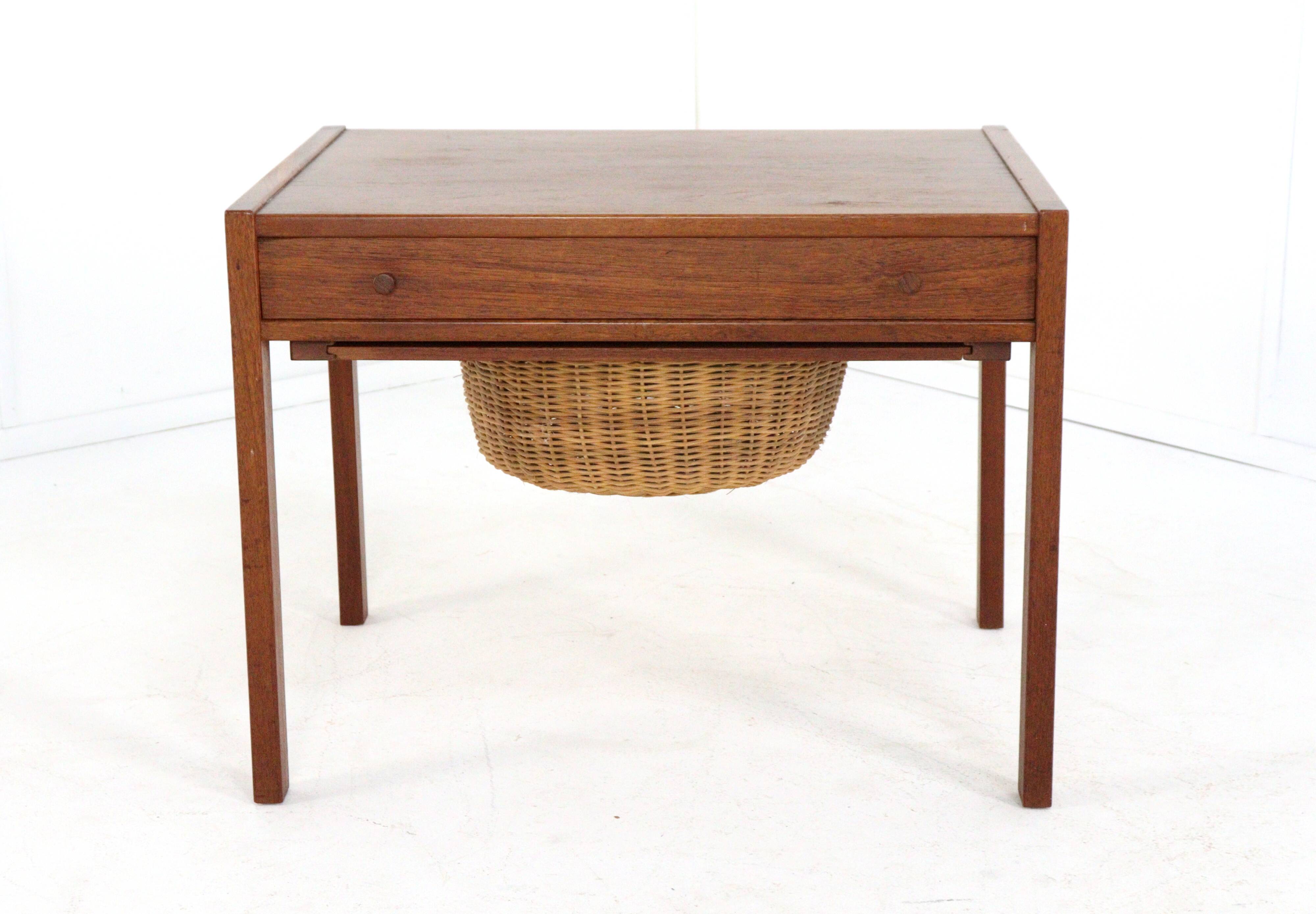 Danish sewing box / side table