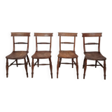 4 chaises anglaises fin XIXème siècle