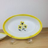 Saucière et deux raviers en faïence vintage