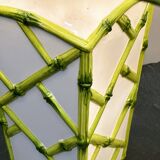 Pair of Faux Bamboo French Ceramic Table Lamps, French 1970s