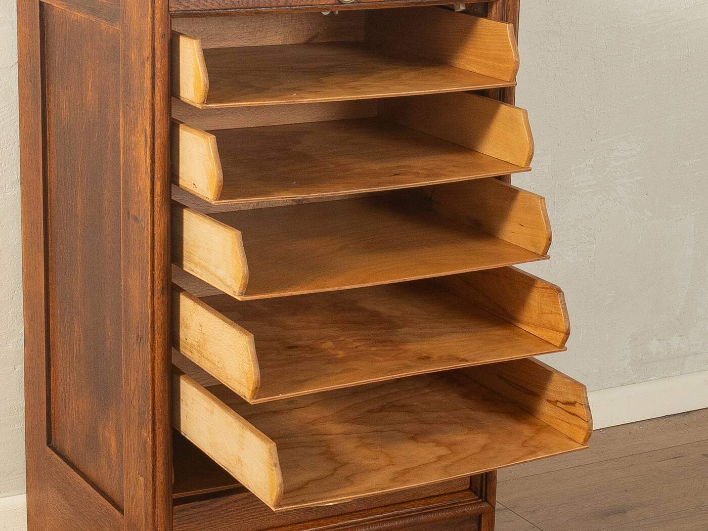 Unique Art Deco tambour cabinet from the 1930s