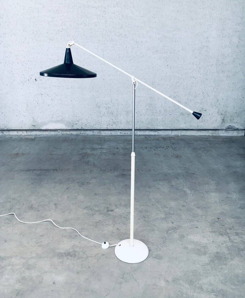 Panama Floor Lamp in Black by Wim Rietveld for Gispen, 1957