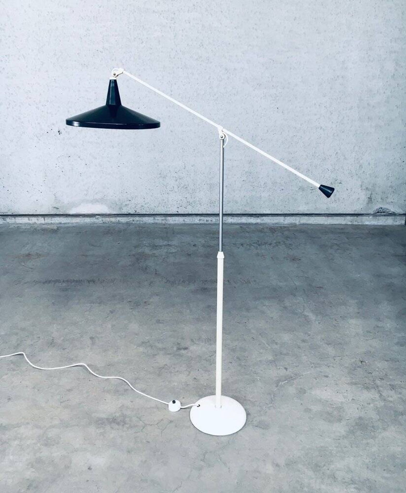 Panama Floor Lamp in Black by Wim Rietveld for Gispen, 1957