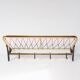 1950s Gold Aluminum Wall Coat Rack with Shelf (59.5 cm)