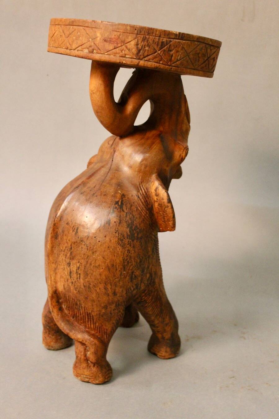 Elephant stool pedestal table