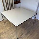 USM Haller table in pearl grey laminate