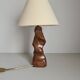 Lampe souche brutaliste en orme / artisanat / art brut