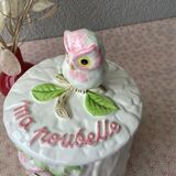 Pot chouette hibou en barbotine - céramique zoomorphe