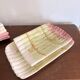 Vintage 1950s Ceramic Sauceboat Drainer Asparagus Dish