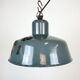 Industrial grey enamel pendant lamp from siemens, 1950s