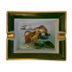 Hermès ashtray signed Rybal in fine Limoges porcelain decorated with mandarin ducks