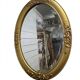 Miroir ovale style Louis XV doré miroir biseauté