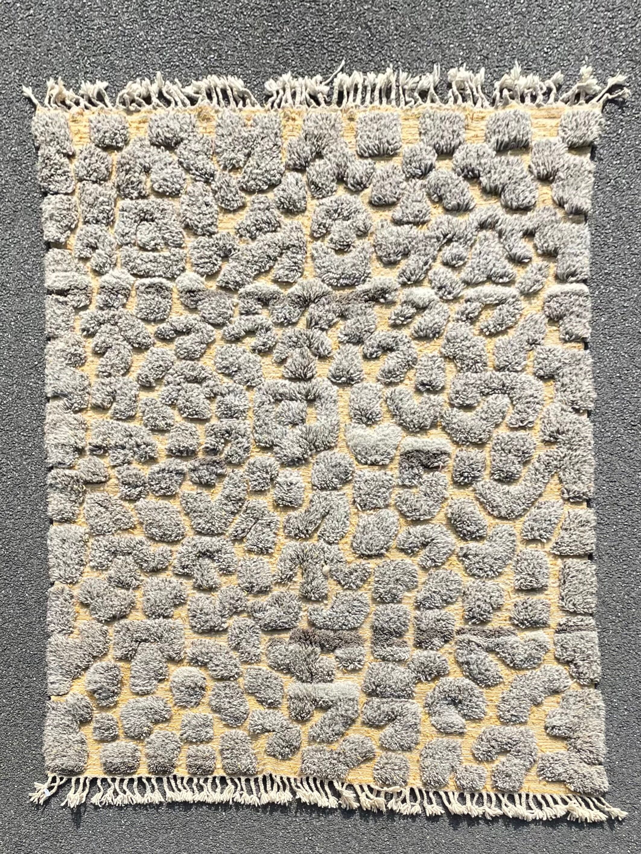 Carpet berbere m'rirt in wool 200x300 cm