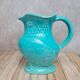 Vintage turquoise ceramic pitcher St-Clément model Aigle.