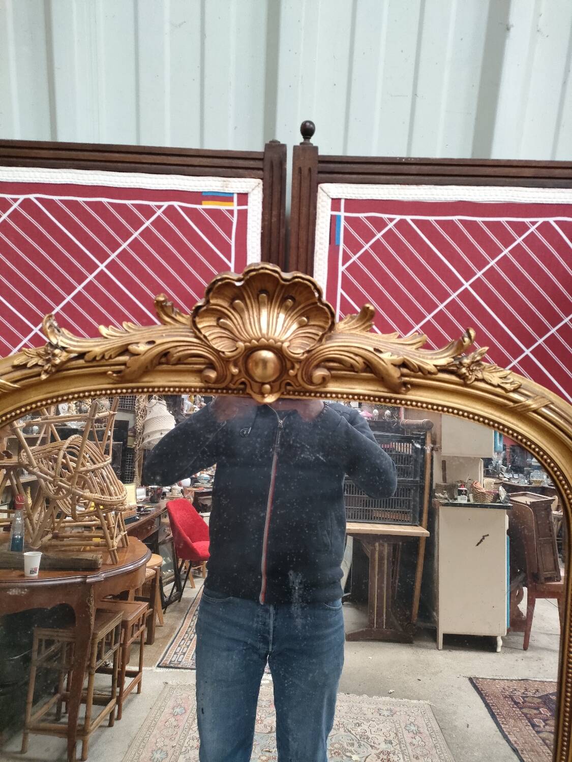 Large Louis XVI mercury mirror