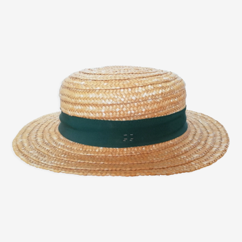 Canoe hat made of woven straw