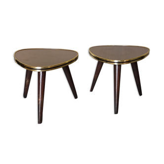Pair of mini-seeded tripods 50s plant holder