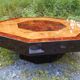 Coffee table in magnifying glass 70s by Guy Lefevre for the house Jansen