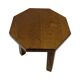 Tables d'appoint hexagonales brutalistes en chêne, années 1950, lot de 3