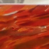Glass paste vase signed