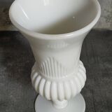 Vase balustre milk glass ancien début XXème