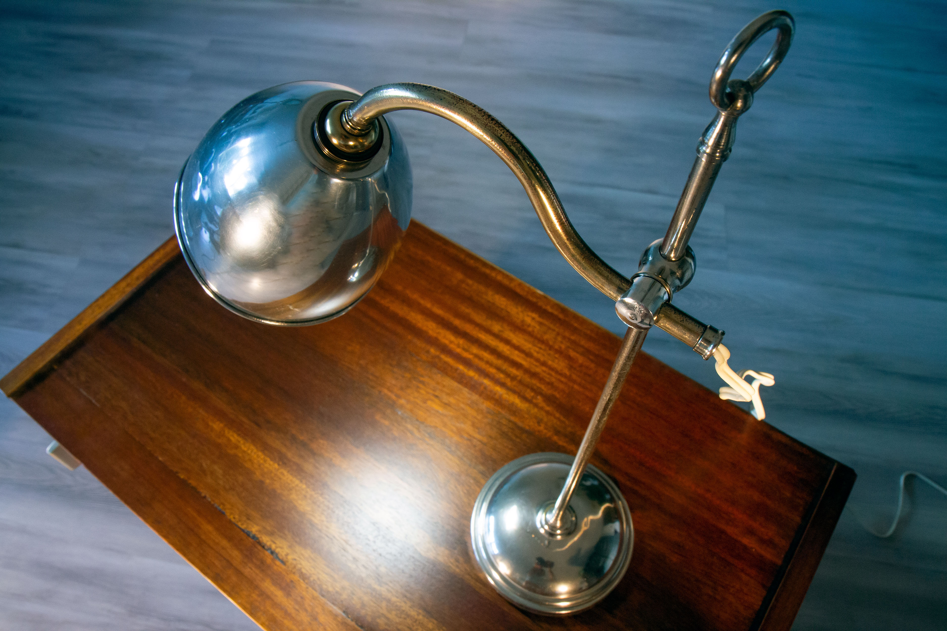 Old gooseneck jeweler's lamp, early XXth century