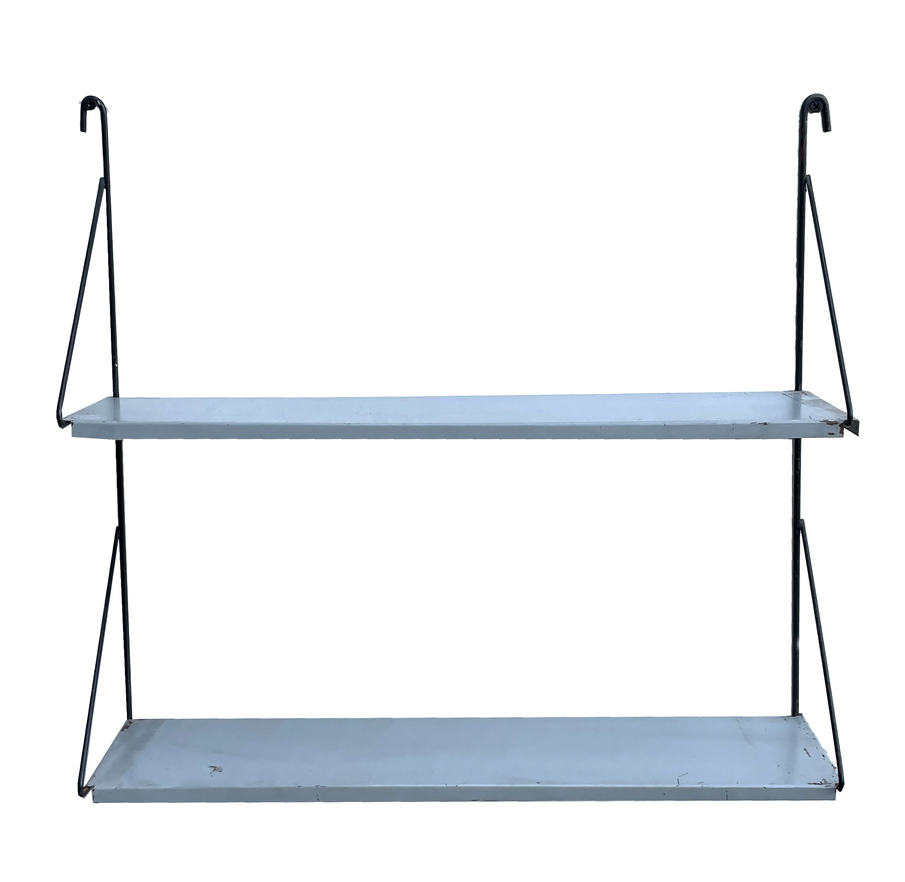 Vintage metal wall shelf wall rack minimalistic 1960’s