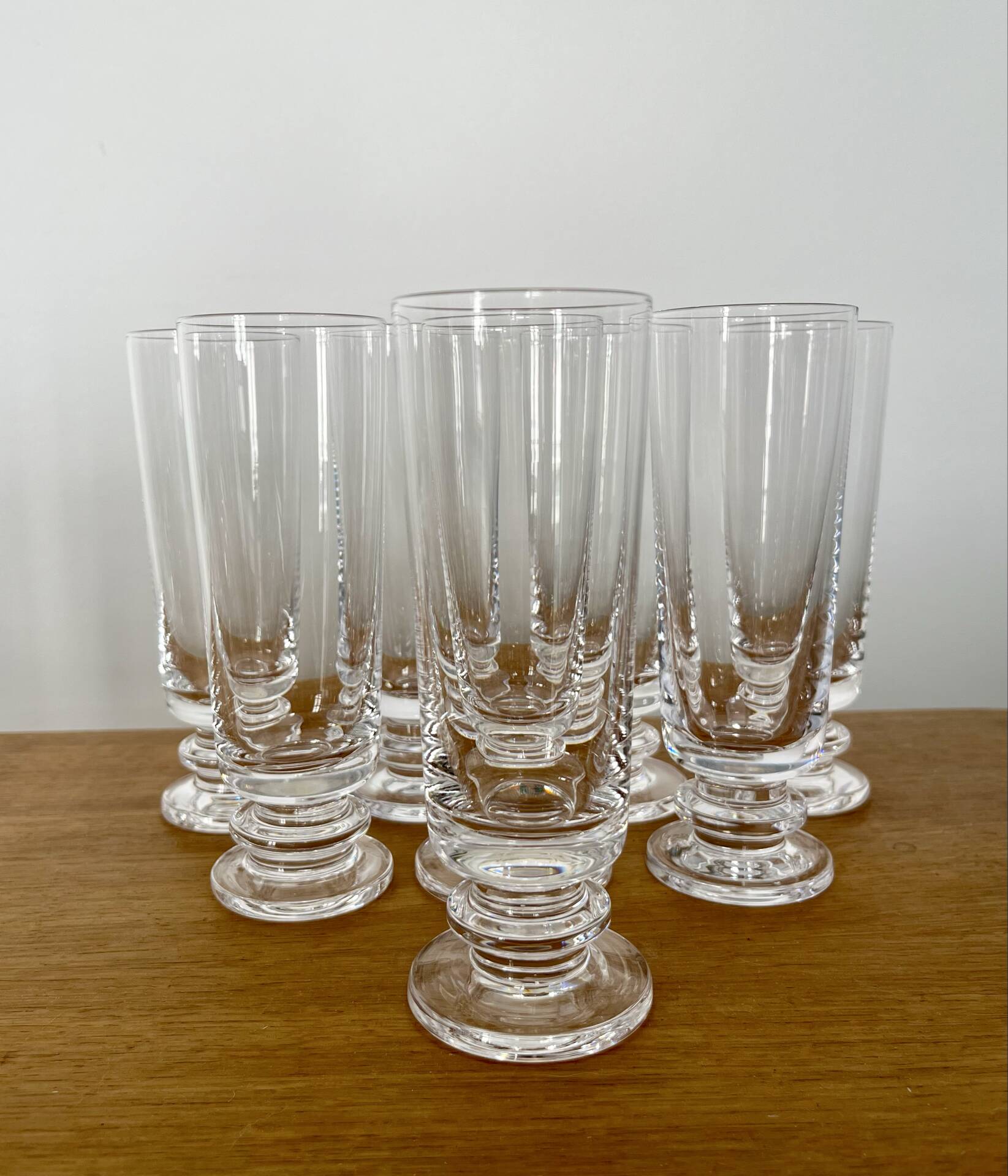 Set 8 flûtes cristal Sèvres années 70