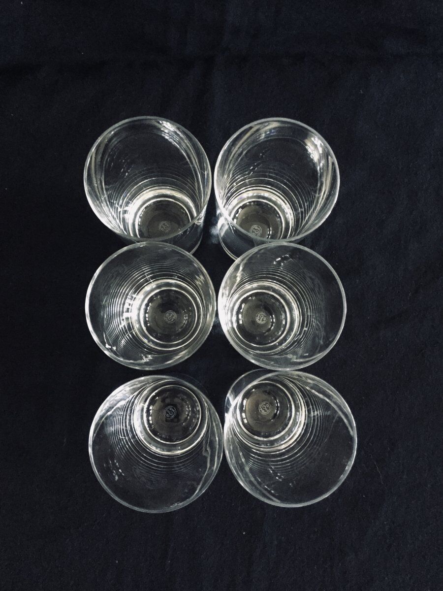 Set of 6 Baccarat crystal orangeade glasses