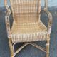 Fauteuil rotin et osier adulte 1970
