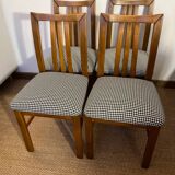 Set of 4 vintage wooden chairs