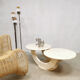 Table basse travertin « duo table top »