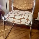 David Rowland chrome sleigh chair