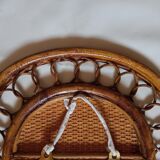 Vintage bamboo mirror 35x55cm