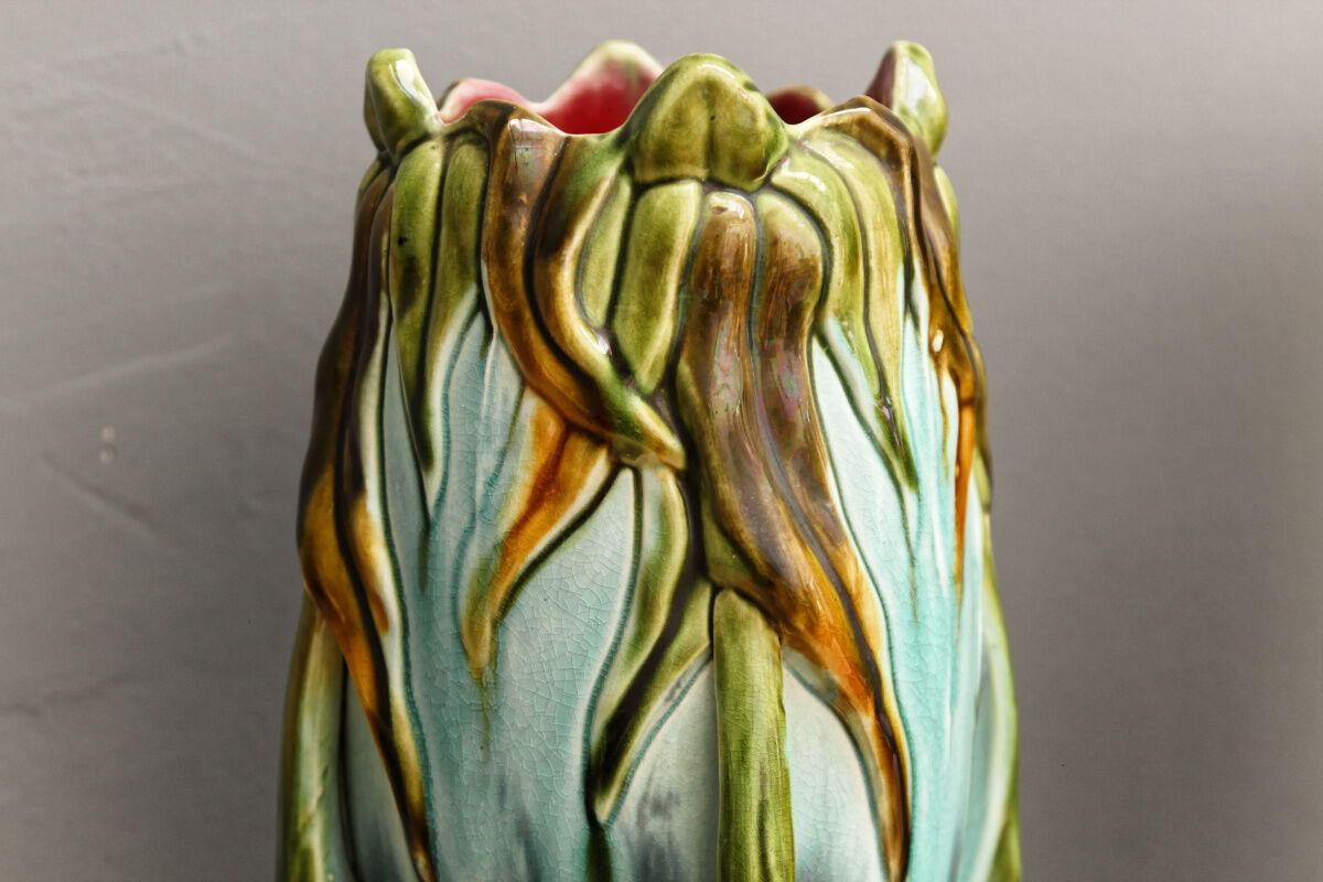 Pair of slurry vases, art nouveau