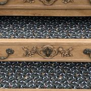 Louis XV style chest of drawers, solid raw oak, 1920.